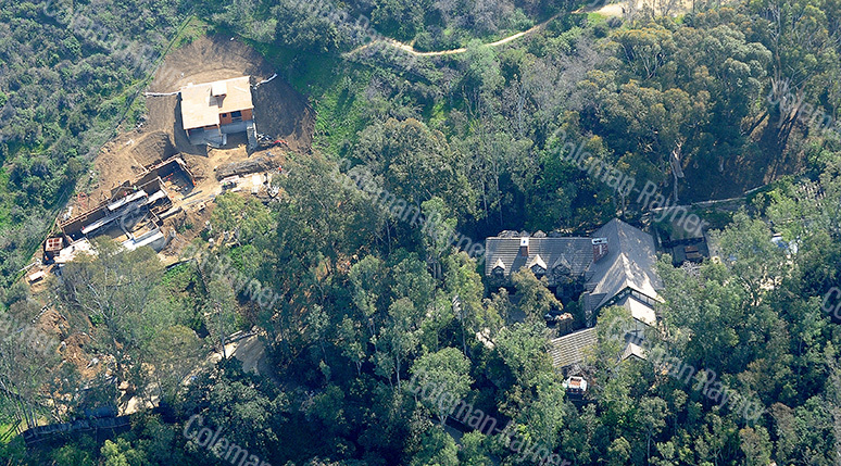 Stunning aerial photos show George Clooney is renovating his LA mansion to add a 'play cottage' and villas for live-in help